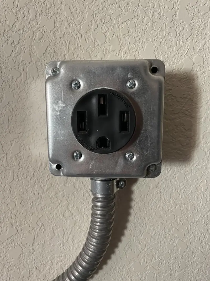NEMA 14-50 outlet installed for Smart Home Electrical in Cuero